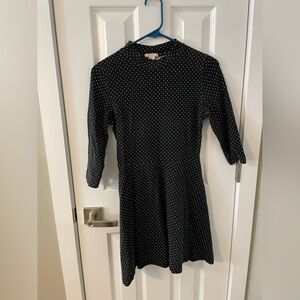 Long sleeved polka dot dress